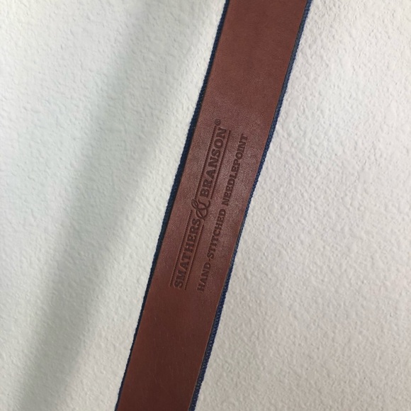 SMATHERS & BRANDON AMERICAN FLAG NEEDLEPOINT BELT - Picture 5 of 6